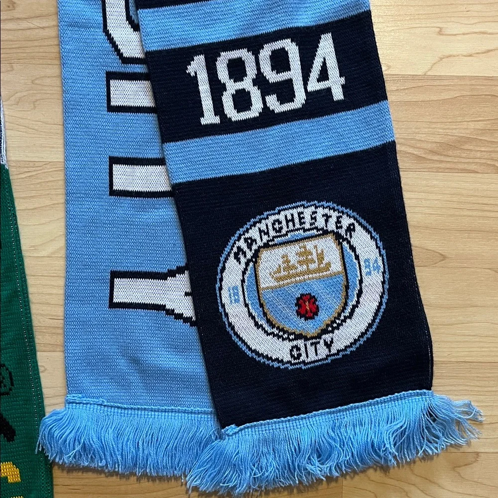 Portland Timbers Army No Pity & Manchester City 1894 Scarf Soccer Bundle